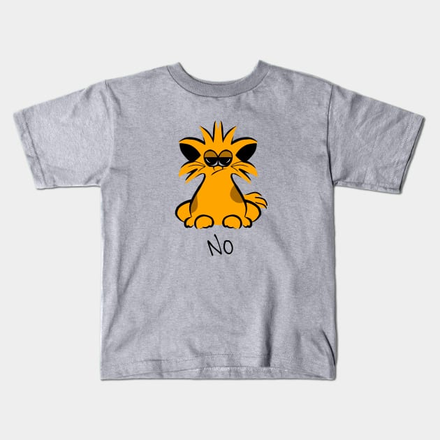 Cat says no - hilarious jokes - Funny animals - No cat Kids T-Shirt by Saishaadesigns